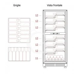 Cantina Vino Ventilata Doppia Temperatura Porta Inox 280 LT 7 Ripiani 83 Bottiglie +5°C/+22°C 23 Cantina Vino Ventilata Doppia Temperatura Porta Inox 280 LT 7 Ripiani 83 Bottiglie +5°C/+22°C -Vendite GATRODOMUS cantina vino ventilata doppia temperatura porta inox 280 lt 7 ripiani 83 bottiglie 5c22c 9