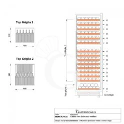 Cantina Vino Ventilata Doppia Temperatura Porta Inox 420 LT 15 Ripiani 165 Bottiglie +5°C/+22°C -Vendite GATRODOMUS cantina vino ventilata doppia temperatura porta inox 420 lt 15 ripiani 165 bottiglie 5c22c 7