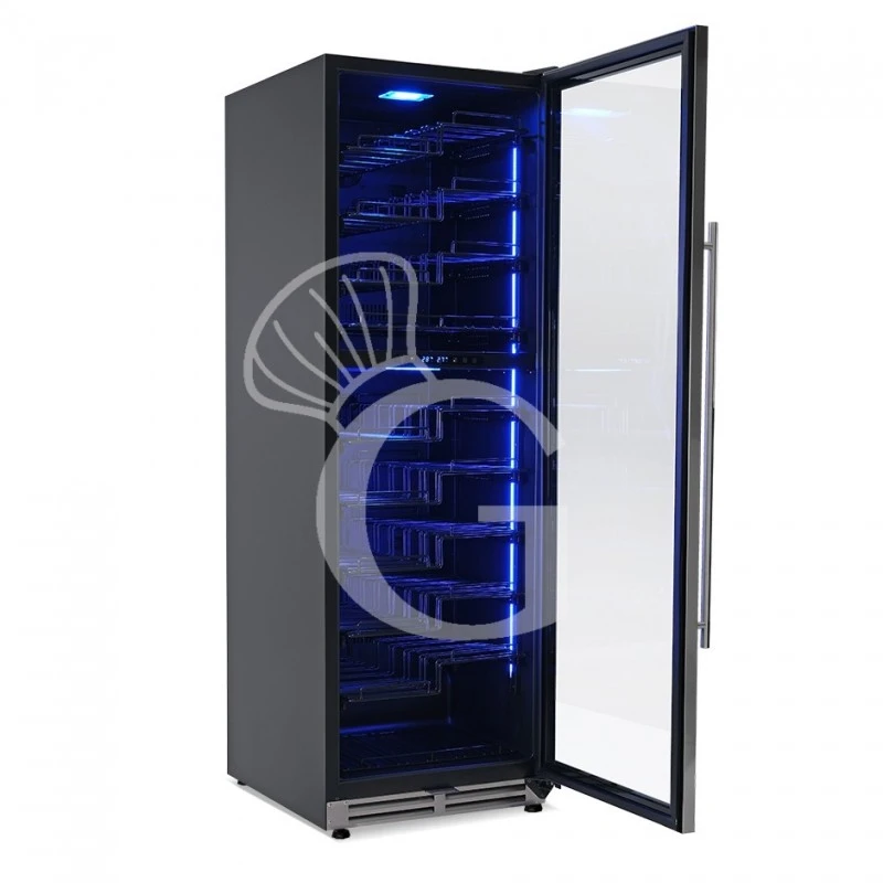 Cantina Vino Ventilata Doppia Temperatura Porta Inox 420 LT 9 Ripiani 107 Bottiglie +5°C/+22°C 5 Cantina Vino Ventilata Doppia Temperatura Porta Inox 420 LT 9 Ripiani 107 Bottiglie +5°C/+22°C - immagine 3