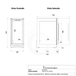 Cantina Vino Ventilata 100 LT 7 Ripiani 31 Bottiglie +5°C/+22°C -Vendite GATRODOMUS cantina vino ventilata porta inox 100 lt 7 ripiani 31 bottiglie 5c22c 16