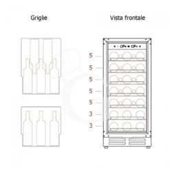 Cantina Vino Ventilata Porta Inox 100 LT 7 Ripiani 31 Bottiglie +5°C/+22°C 25 Cantina Vino Ventilata Porta Inox 100 LT 7 Ripiani 31 Bottiglie +5°C/+22°C -Vendite GATRODOMUS cantina vino ventilata porta inox 100 lt 7 ripiani 31 bottiglie 5c22c 7