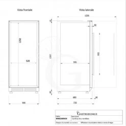 Cantina Vino Ventilata Porta Inox 280 LT 8 Ripiani 89 Bottiglie +5°C/+22°C 21 Cantina Vino Ventilata Porta Inox 280 LT 8 Ripiani 89 Bottiglie +5°C/+22°C -Vendite GATRODOMUS cantina vino ventilata porta inox 280 lt 8 ripiani 89 bottiglie 5c22c 8