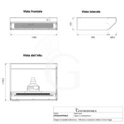 Cappa A Condensazione Color Nero Dimensioni L1500 Mm X P 1170,5 Mm X H 310 Mm -Vendite GATRODOMUS cappa a condensazione color nero dimensioni l1500 mm x p 1365 mm x h 310 mm 2