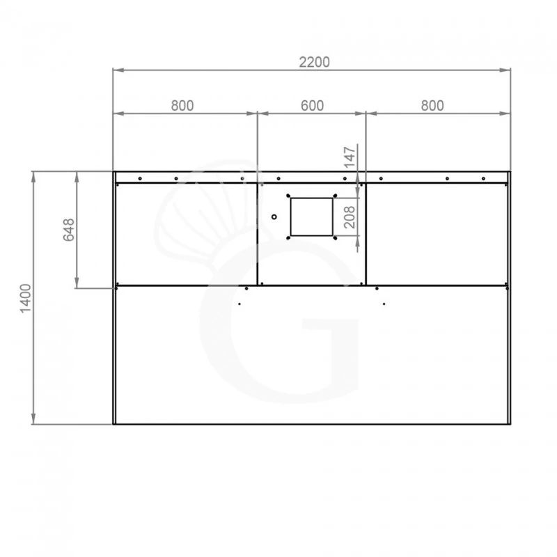 Cappa Kubica A Parete Con Motore Full Optional L2200xP1400xH450mm 5 Cappa Kubica A Parete Con Motore Full Optional L2200xP1400xH450mm - immagine 3