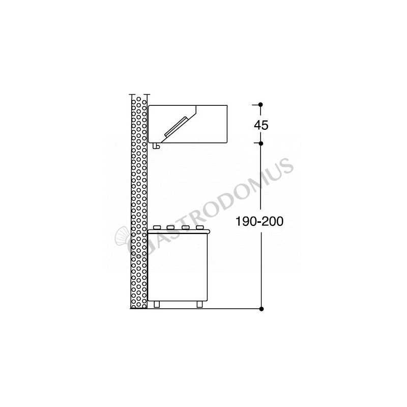 Cappa Kubica A Parete Con Motore Full Optional L2400xP1400xH450mm 4 Cappa Kubica A Parete Con Motore Full Optional L2400xP1400xH450mm - immagine 2