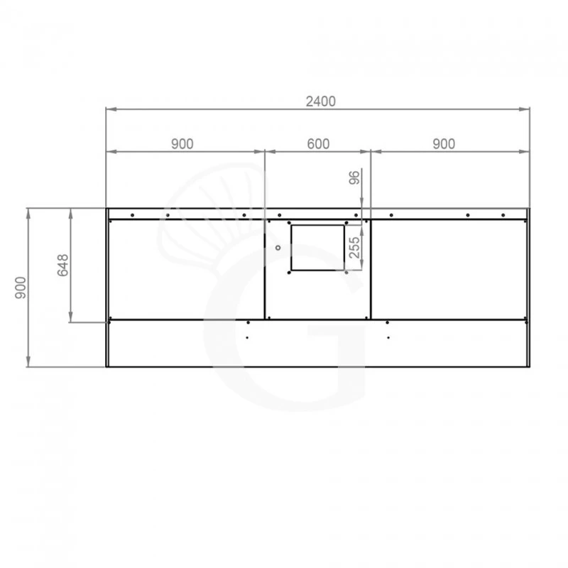 Cappa Kubica A Parete Con Motore Full Optional L2400xP900xH450mm 5 Cappa Kubica A Parete Con Motore Full Optional L2400xP900xH450mm - immagine 3