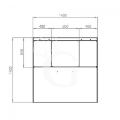 Cappa Kubica A Parete Senza Motore L1400xP1400xH450mm -Vendite GATRODOMUS cappa kubica a parete senza motore l1400xp1400xh450mm 2