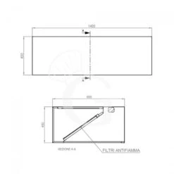 Cappa Kubica A Parete Senza Motore L1400xP900xH450mm 9 Cappa Kubica A Parete Senza Motore L1400xP900xH450mm -Vendite GATRODOMUS cappa kubica a parete senza motore l1400xp900xh450mm 3