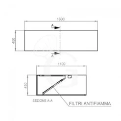 Cappa Kubica A Parete Senza Motore L1600xP1100xH450mm -Vendite GATRODOMUS cappa kubica a parete senza motore l1600xp1100xh450mm 3