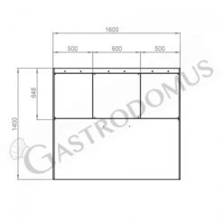 Cappa Kubica A Parete Senza Motore L1600xP1400xH450mm -Vendite GATRODOMUS cappa kubica a parete senza motore l1600xp1400xh450mm 2