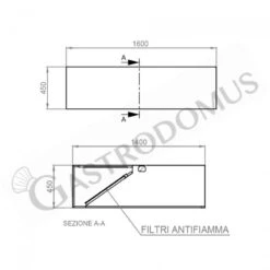 Cappa Kubica A Parete Senza Motore L1600xP1400xH450mm -Vendite GATRODOMUS cappa kubica a parete senza motore l1600xp1400xh450mm 3