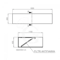 Cappa Kubica A Parete Senza Motore L1800xP1100xH450mm -Vendite GATRODOMUS cappa kubica a parete senza motore l1800xp1100xh450mm 3