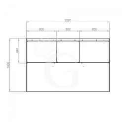 Cappa Kubica A Parete Senza Motore L2200xP1400xH450mm -Vendite GATRODOMUS cappa kubica a parete senza motore l2200xp1400xh450mm 2