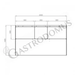Cappa Kubica A Parete Senza Motore L2400xP1400xH450mm -Vendite GATRODOMUS cappa kubica a parete senza motore l2400xp1400xh450mm 2