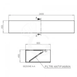 Cappa Kubica A Parete Senza Motore L2400xP900xH450mm 9 Cappa Kubica A Parete Senza Motore L2400xP900xH450mm -Vendite GATRODOMUS cappa kubica a parete senza motore l2400xp900xh450mm 3