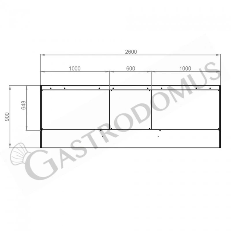 Cappa Kubica A Parete Senza Motore L2600xP900xH450mm 5 Cappa Kubica A Parete Senza Motore L2600xP900xH450mm - immagine 3