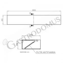 Cappa Kubica A Parete Senza Motore L2600xP900xH450mm 9 Cappa Kubica A Parete Senza Motore L2600xP900xH450mm -Vendite GATRODOMUS cappa kubica a parete senza motore l2600xp900xh450mm 3