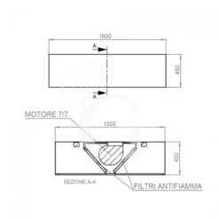 Cappa Kubica Centrale Con Motore Full Optional L1600xP1500xH450mm -Vendite GATRODOMUS cappa kubica centrale full optional con motore l1600xp1500xh450mm 3