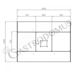 Cappa Kubica Centrale Con Motore Full Optional L2000xP1500xH450mm -Vendite GATRODOMUS cappa kubica centrale full optional con motore l2000xp1500xh450mm 2