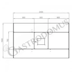 Cappa Kubica Centrale Con Motore Full Optional L2400xP1500xH450mm -Vendite GATRODOMUS cappa kubica centrale full optional con motore l2400xp1500xh450mm 2