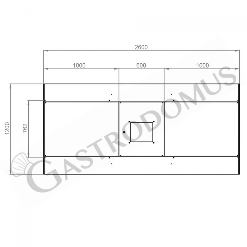 Cappa Kubica Centrale Con Motore Full Optional L2600xP1200xH450mm 5 Cappa Kubica Centrale Con Motore Full Optional L2600xP1200xH450mm - immagine 3