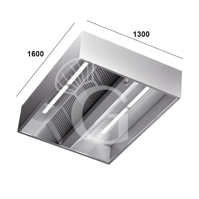 Cappa Kubica Centrale Senza Motore L1600xP1300xH450mm 4 Cappa Kubica Centrale Senza Motore L1600xP1300xH450mm - immagine 2