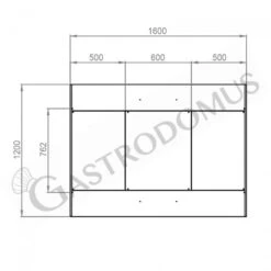 Cappa Kubica Centrale Senza Motore L1600xP1200xH450mm -Vendite GATRODOMUS cappa kubica centrale senza motore l1600xp1200xh450mm 2
