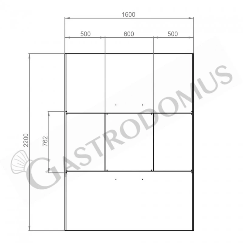 Cappa Kubica Centrale Senza Motore L1600xP2200xH450mm 5 Cappa Kubica Centrale Senza Motore L1600xP2200xH450mm - immagine 3