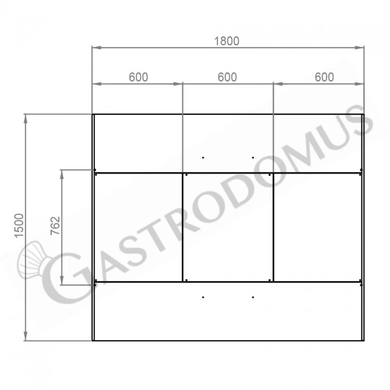 Cappa Kubica Centrale Senza Motore L1800xP1500xH450mm 5 Cappa Kubica Centrale Senza Motore L1800xP1500xH450mm - immagine 3