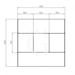 Cappa Kubica Centrale Senza Motore L1800xP1800xH450mm -Vendite GATRODOMUS cappa kubica centrale senza motore l1800xp1800xh450mm 2