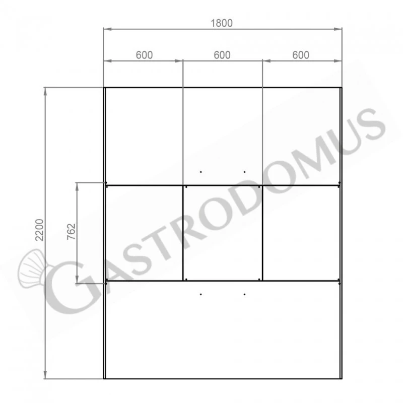 Cappa Kubica Centrale Senza Motore L1800xP2200xH450mm 5 Cappa Kubica Centrale Senza Motore L1800xP2200xH450mm - immagine 3