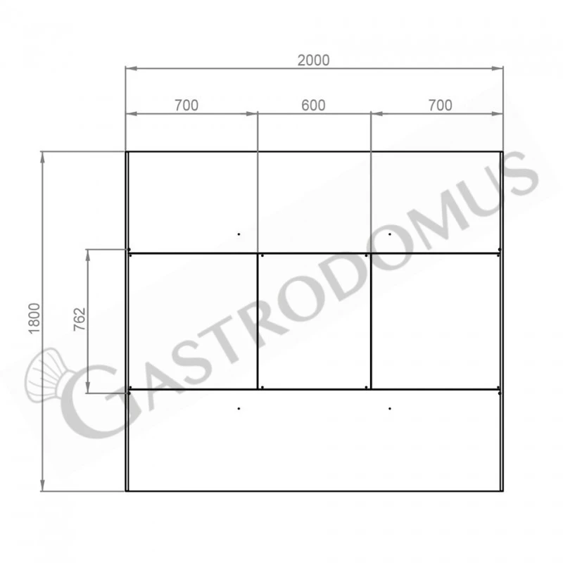 Cappa Kubica Centrale Senza Motore L2000xP1800xH450mm 5 Cappa Kubica Centrale Senza Motore L2000xP1800xH450mm - immagine 3