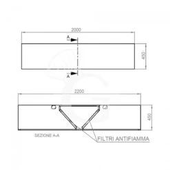 Cappa Kubica Centrale Senza Motore L2000xP2200xH450mm 9 Cappa Kubica Centrale Senza Motore L2000xP2200xH450mm -Vendite GATRODOMUS cappa kubica centrale senza motore l2000xp2200xh450mm 3