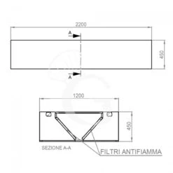 Cappa Kubica Centrale Senza Motore L2200xP1200xH450mm 9 Cappa Kubica Centrale Senza Motore L2200xP1200xH450mm -Vendite GATRODOMUS cappa kubica centrale senza motore l2200xp1200xh450mm 3