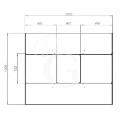 Cappa Kubica Centrale Senza Motore L2200xP1800xH450mm -Vendite GATRODOMUS cappa kubica centrale senza motore l2200xp1800xh450mm 2