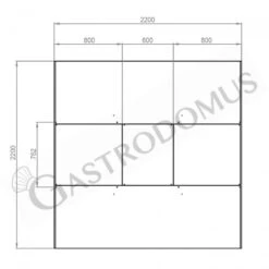 Cappa Kubica Centrale Senza Motore L2200xP2200xH450mm -Vendite GATRODOMUS cappa kubica centrale senza motore l2200xp2200xh450mm 2