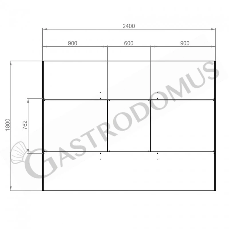 Cappa Kubica Centrale Senza Motore L2400xP1800xH450mm 5 Cappa Kubica Centrale Senza Motore L2400xP1800xH450mm - immagine 3