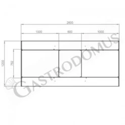 Cappa Kubica Centrale Senza Motore L2600xP1200xH450mm -Vendite GATRODOMUS cappa kubica centrale senza motore l2600xp1200xh450mm 2