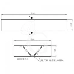 Cappa Kubica Centrale Senza Motore L2600xP1500xH450mm -Vendite GATRODOMUS cappa kubica centrale senza motore l2600xp1500xh450mm 3