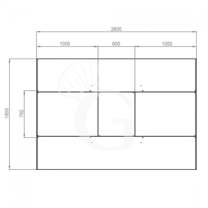 Cappa Kubica Centrale Senza Motore L2600xP1800xH450mm 5 Cappa Kubica Centrale Senza Motore L2600xP1800xH450mm - immagine 3