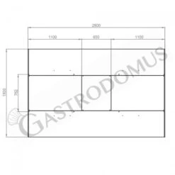 Cappa Kubica Centrale Senza Motore L2800xP1800xH450mm -Vendite GATRODOMUS cappa kubica centrale senza motore l2800xp1800xh450mm 2