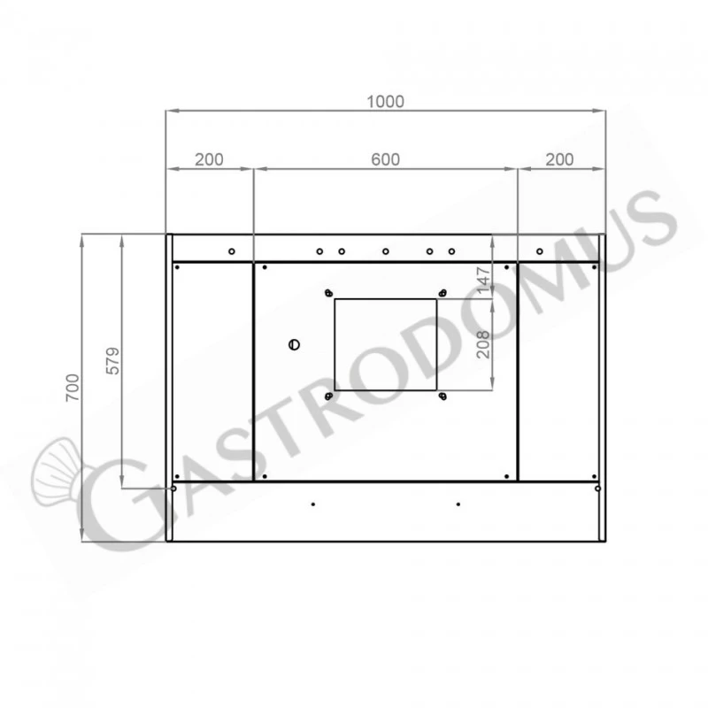Cappa Snack A Parete Con Motore Full Optional L1000xP700xH450mm 5 Cappa Snack A Parete Con Motore Full Optional L1000xP700xH450mm - immagine 3