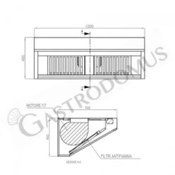 Cappa Snack A Parete Con Motore Full Optional L1200xP700xH450mm -Vendite GATRODOMUS cappa snack a parete con motore full optional l1200xp700xh450mm 3