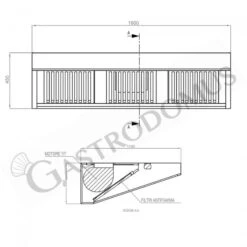 Cappa Snack A Parete Con Motore Full Optional L1600xP1100xH450mm -Vendite GATRODOMUS cappa snack a parete con motore full optional l1600xp1100xh450mm 3