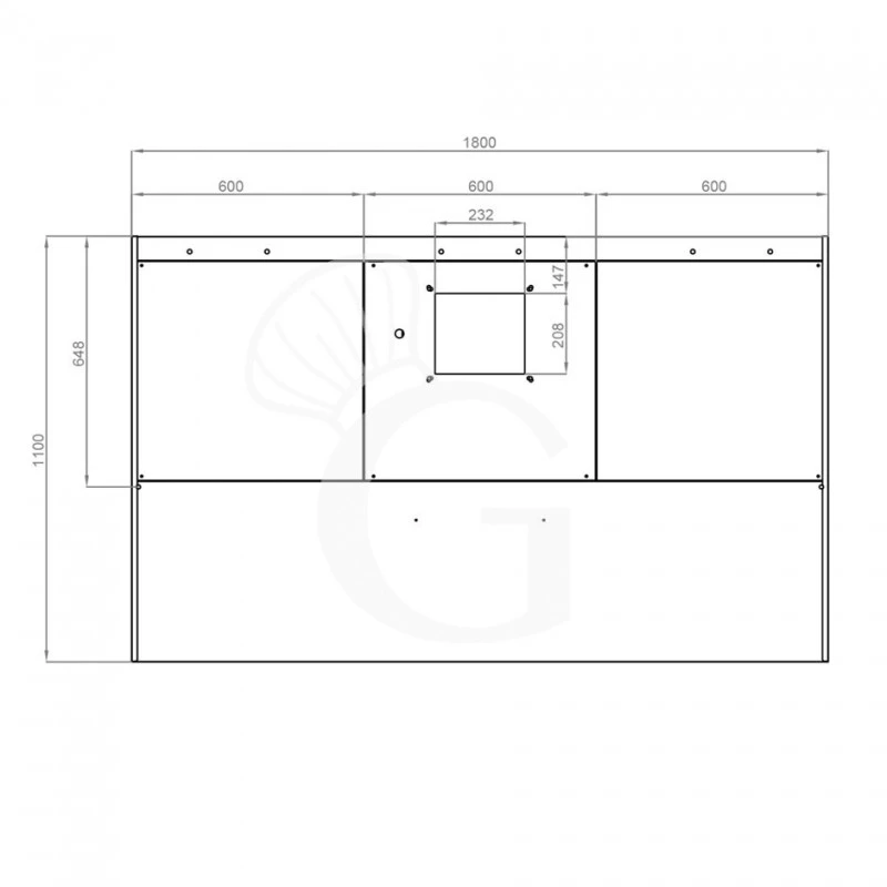 Cappa Snack A Parete Con Motore Full Optional L1800xP1100xH450mm 5 Cappa Snack A Parete Con Motore Full Optional L1800xP1100xH450mm - immagine 3