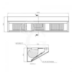 Cappa Snack A Parete Con Motore Full Optional L1800xP700xH450mm -Vendite GATRODOMUS cappa snack a parete con motore full optional l1800xp700xh450mm 3