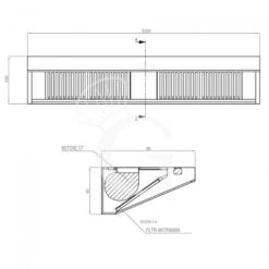 Cappa Snack A Parete Con Motore Full Optional L2200xP900xH450mm -Vendite GATRODOMUS cappa snack a parete con motore full optional l2200xp900xh450mm 3