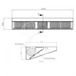 Cappa Snack A Parete Con Motore Full Optional L2400xP1100xH450mm -Vendite GATRODOMUS cappa snack a parete con motore full optional l2400xp1100xh450mm 3
