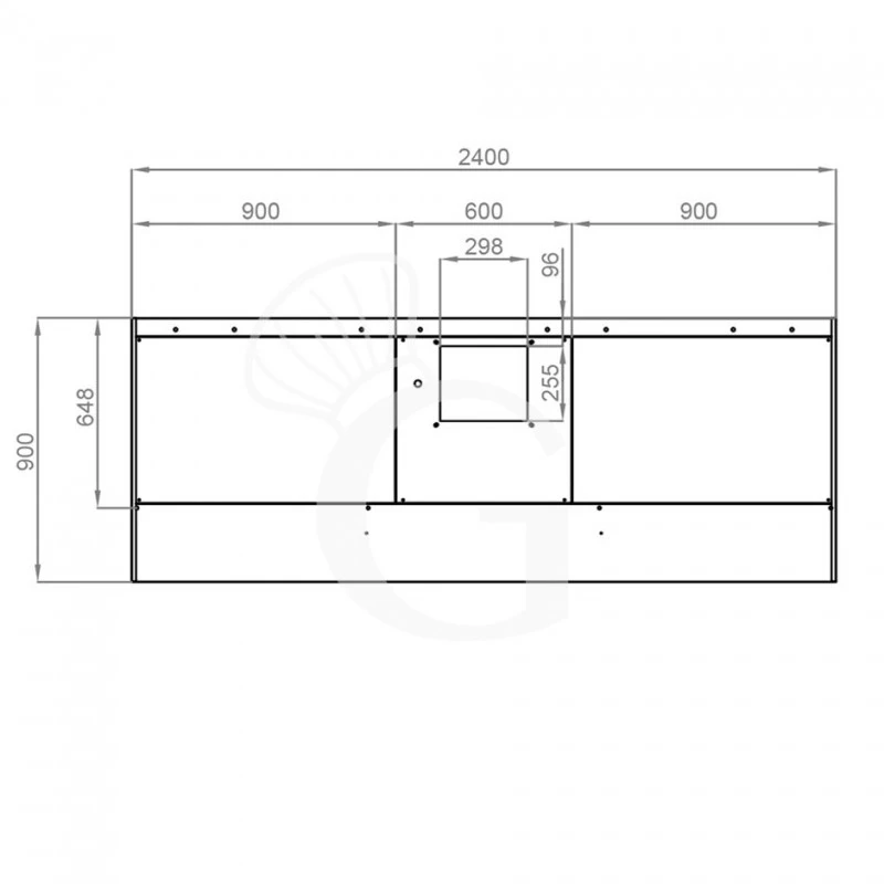 Cappa Snack A Parete Con Motore Full Optional L2400xP900xH450mm 5 Cappa Snack A Parete Con Motore Full Optional L2400xP900xH450mm - immagine 3