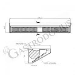 Cappa Snack A Parete Con Motore Full Optional L2800xP700xH450mm -Vendite GATRODOMUS cappa snack a parete con motore full optional l2800xp700xh450mm 3